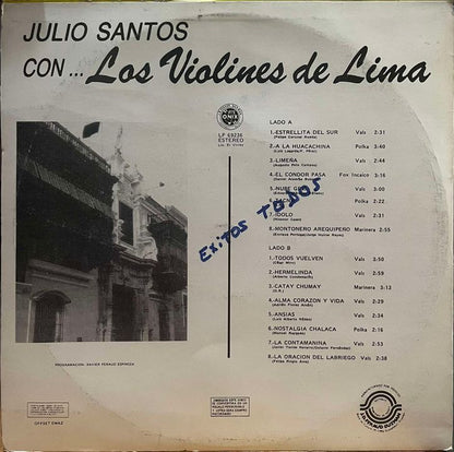 LOS VIOLINES DE LIMA - JULIO SANTOS CON LP