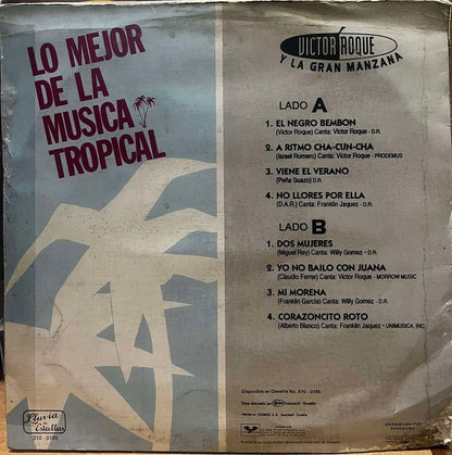 VICTOR ROQUE - LO MEJOR DE LA MUSICA TROPICAL LP