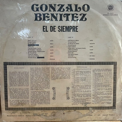 GONZALO BENITEZ - EL DE SIEMPRE LP (DE EPOCA)