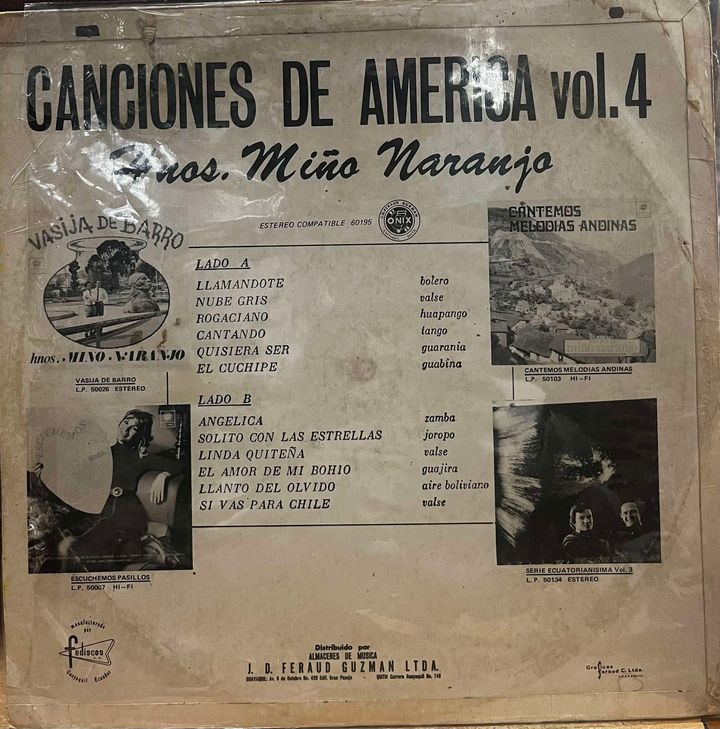 HNOS. MIÑO NARANJO - CANCIONES DE AMERICA VOL.4 LP