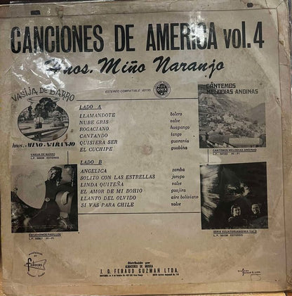 HNOS. MIÑO NARANJO - CANCIONES DE AMERICA VOL.4 LP