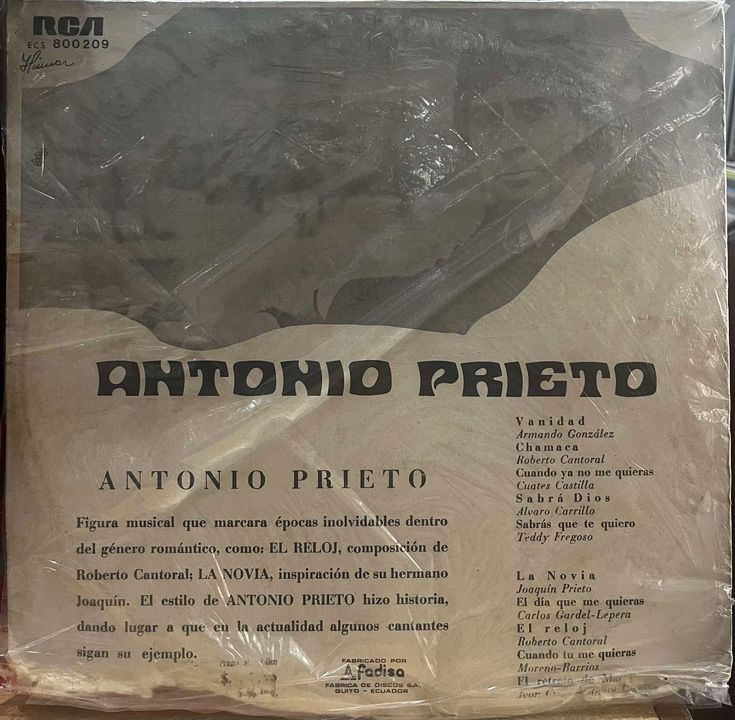 ANTONIO PRIETO - LA NOVIA Y OTROS EXITOS LP