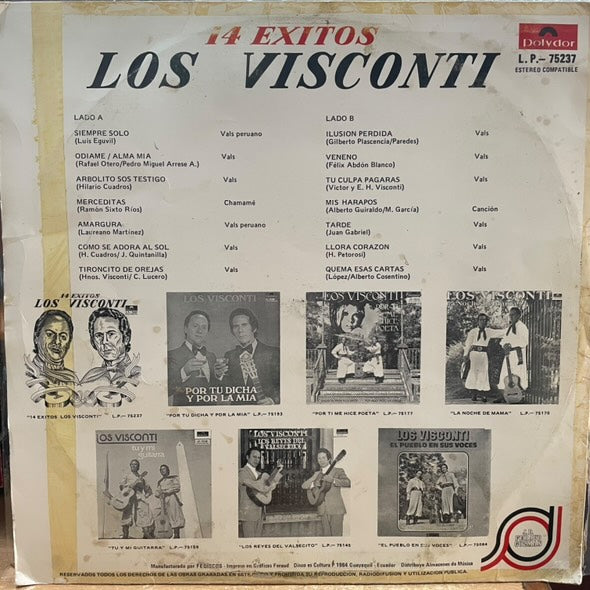 LOS VISCONTI - 14 EXITOS  LP