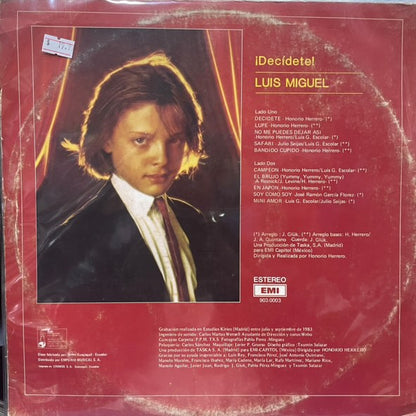 LUIS MIGUEL - ¡DECIDETE! LP (DE EPOCA)