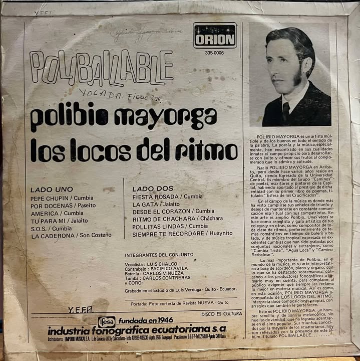 POLIBIO MAYORGA Y LOS LOCOS DEL RITMO -  POLIBAILABLES LP