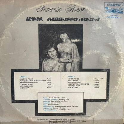 HNAS. CARRASCO AYALA - INMENSO AMOR LP