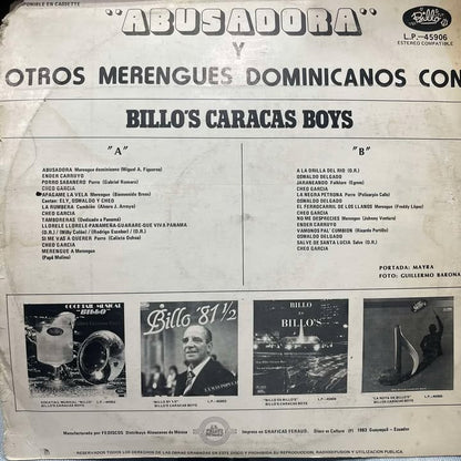 BILLO´S CARACAS BOYS - ABUSADORA Y OTROS MERENGUES DOMINICANOS LP