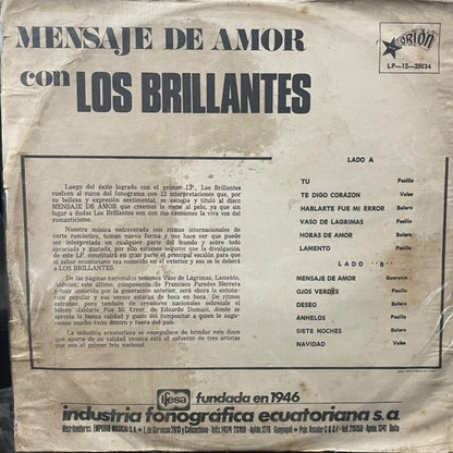 LOS BRILLANTES - MENSAJE DE AMOR LP (DE EPOCA)