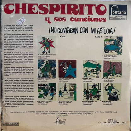 CHESPIRITO Y SUS CANCIONES LP (DE EPOCA)