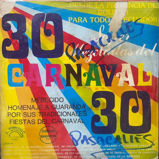 30 SUPER MEZCLADAS DEL CARNAVAL LP (DE EPOCA)