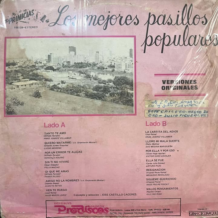 LOS MEJORES PASILLO POPULARES LP (DE EPOCA)