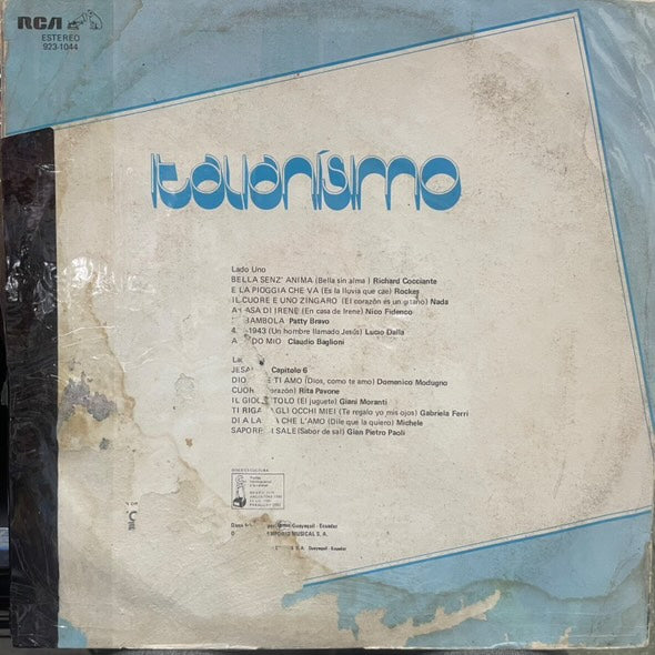 ITALIANISMO - VARIOS INTERPRETES LP