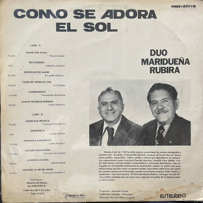 DUO MARIDUEÑA RUBIRA - COMO SE ADORA EL SOL LP (DE EPOCA)