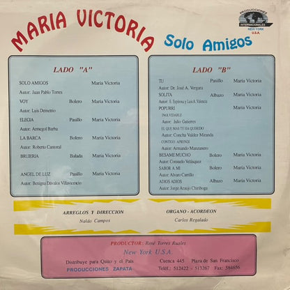 MARIA VICTORIA - SOLO AMIGOS LP (DE EPOCA)