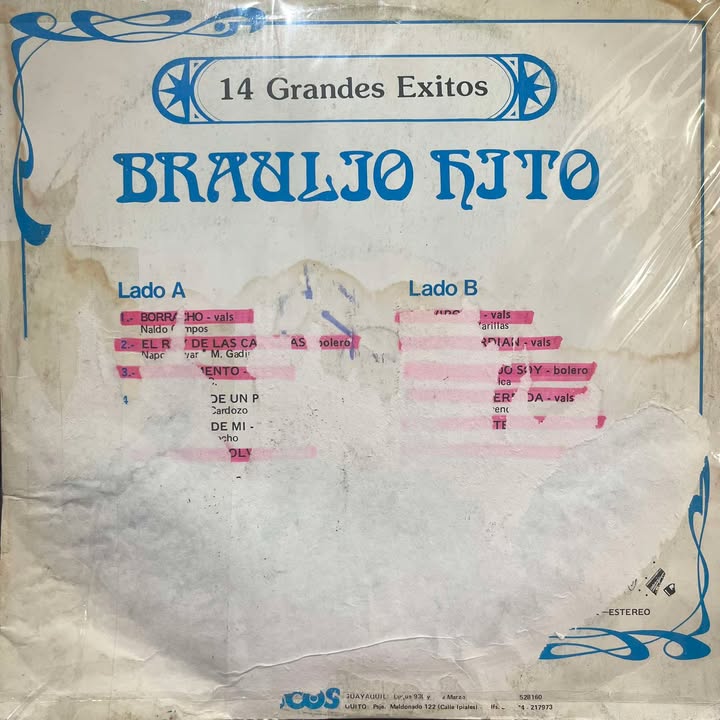 BRAULIO HITO - 14 GRANDES EXITOS LP (DE EPOCA)