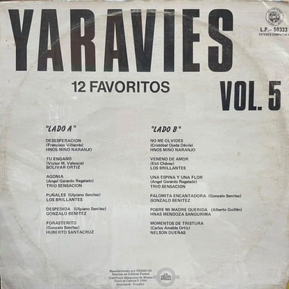 YARAVIES - 12 FAVORITOS VOL. 5 LP (DE EPOCA)
