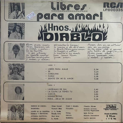 HNOS DIABLO - LIBRES PARA AMAR LP (DE EPOCA)