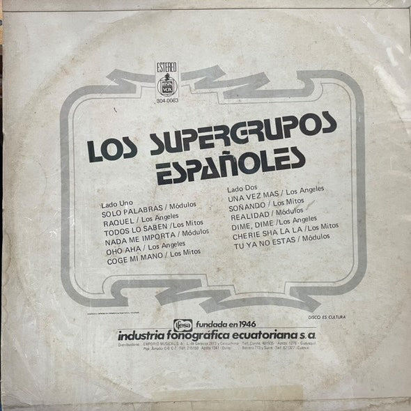 LOS SUPER GRUPOS ESPAÑOLES LP (DE EPOCA)
