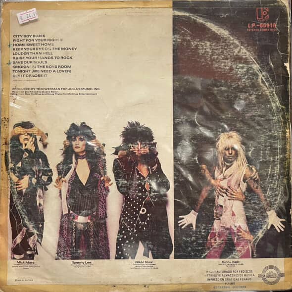MOTLEY CRUE - THEATRE OF PAIN LP (DE EPOCA)