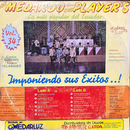 DON MEDARDO Y SUS PLAYERS - LA MAS POPULAR DEL ECUADOR VOL.34 LP (DE EPOCA)