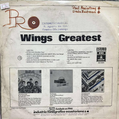 WINGS - GREATEST  (EDICION ECUATORIANA Y DE EPOCA) LP
