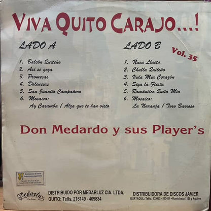 DON MEDARDO Y SUS PLAYERS - VIVA QUITO CARAJO...! VOL.35 LP (DE EPOCA)