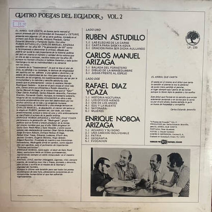 CUATRO POETAS DEL ECUADOR VOL 2 LP (DE EPOCA)