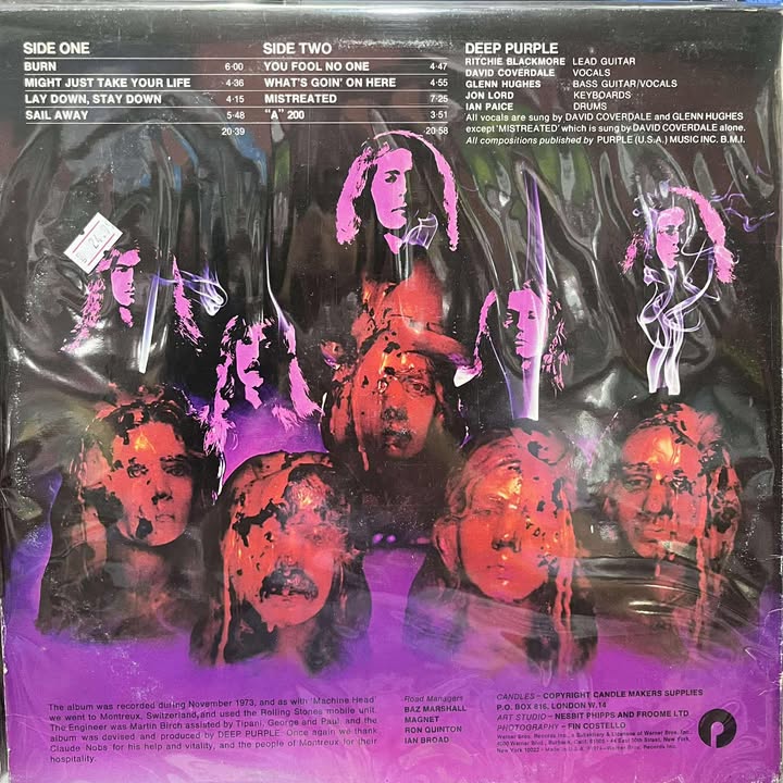 DEEP PURPLE - BURN LP