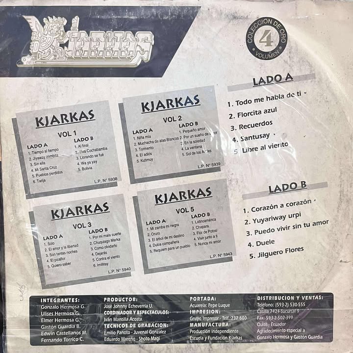 KJARKAS - Y LOS ANDES SEGUIRAN CANTANDO VOLUMEN 4  (DE EPOCA) LP
