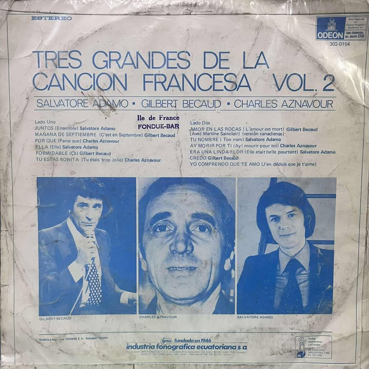 TRES GRANDES DE LA CANCION FRANCESA - VOL 2