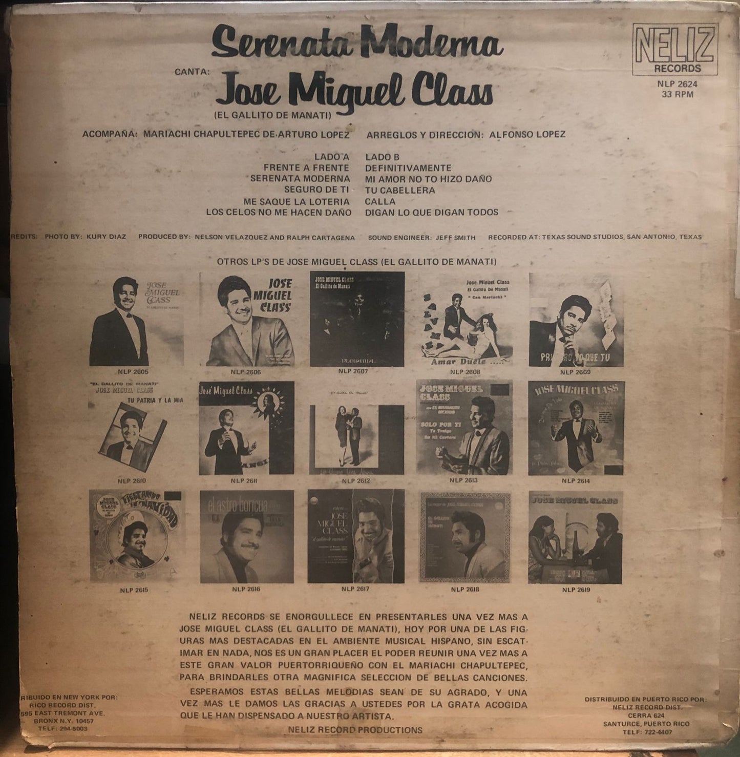 JOSE MIGUEL CLASS - SERENATA MODERNA LP