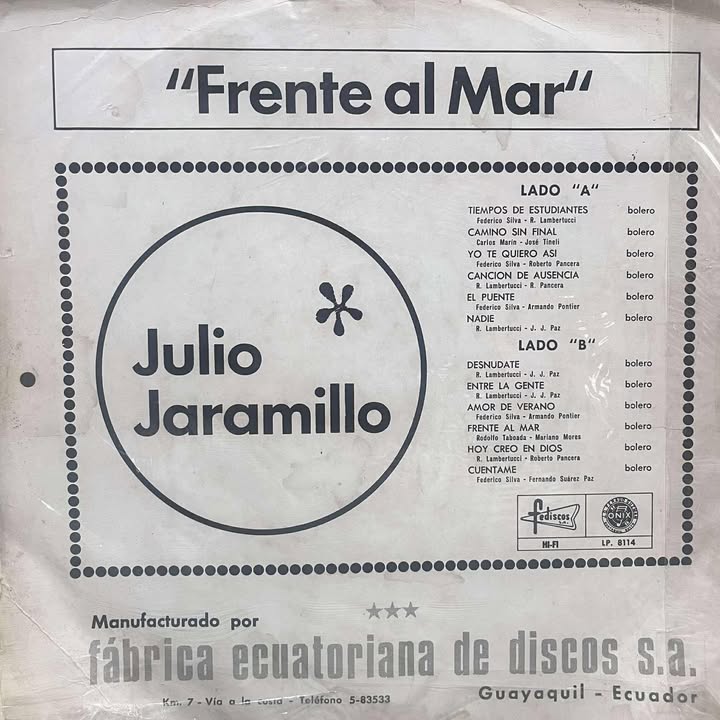 JULIO JARAMILLO - FRENTE AL MAR LP