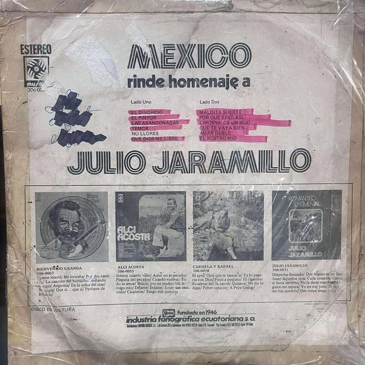 JULIO JARAMILLO - MEXICO RINDE HOMENAJE A LP