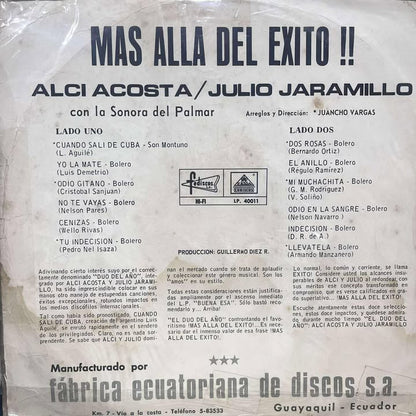 JULIO JARAMILLO Y ALCI ACOSTA - MAS ALLA DEL EXITO LP (DE EPOCA)