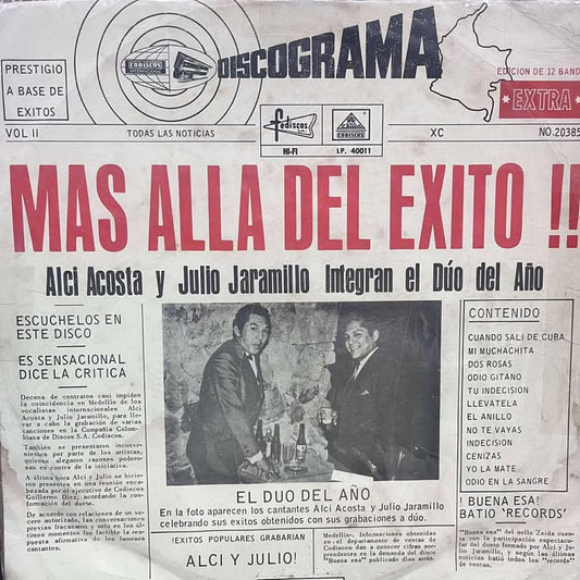 JULIO JARAMILLO Y ALCI ACOSTA - MAS ALLA DEL EXITO LP (DE EPOCA)