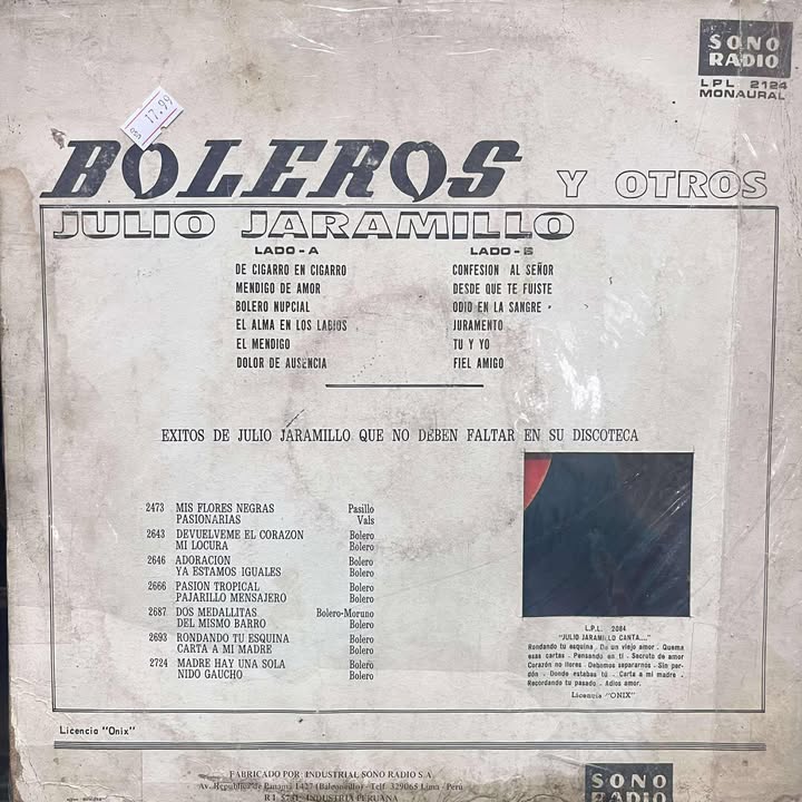 JULIO JARAMILLO - BOLEROS LP