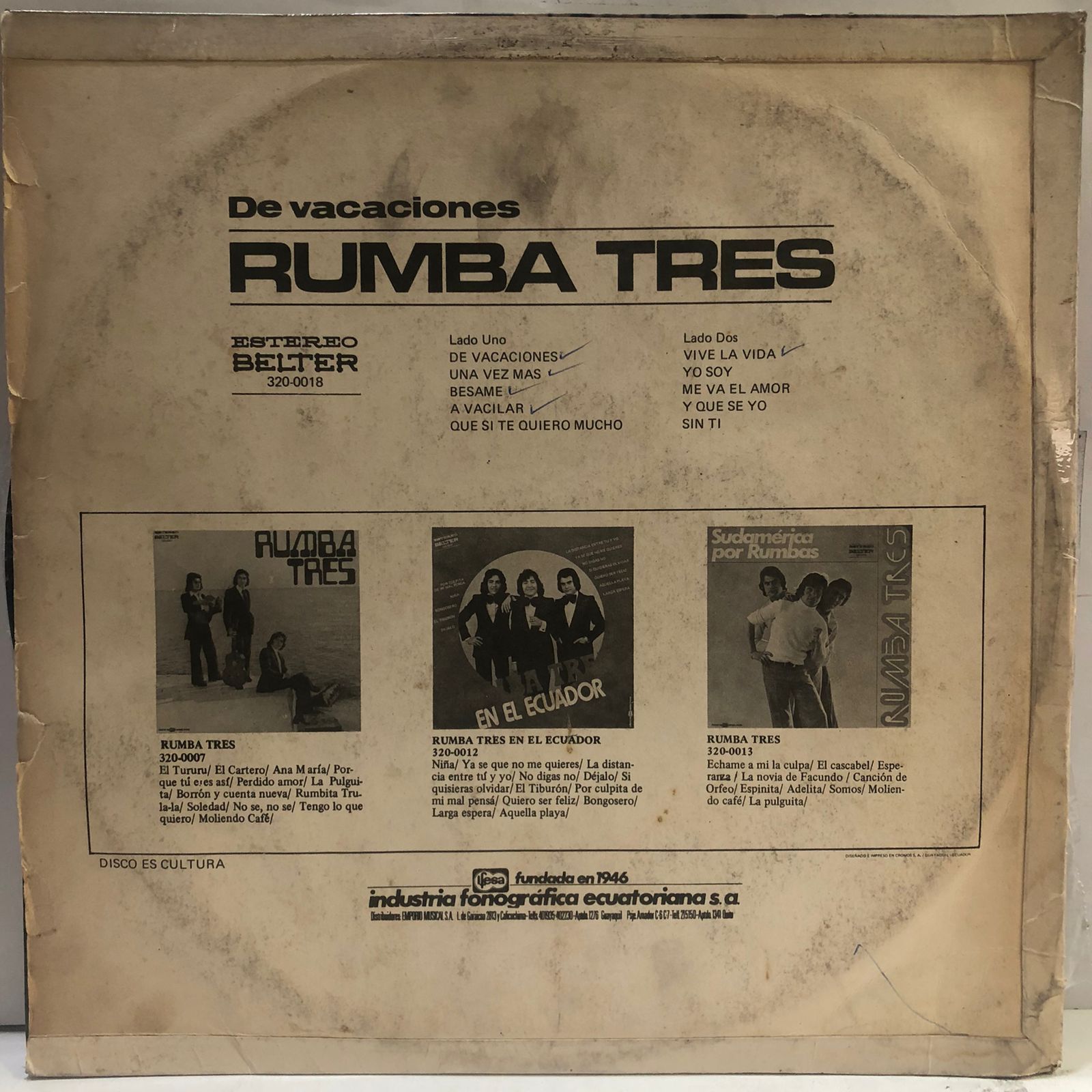 RUMBA TRES - DE VACACIONES LP – Circulo Musical