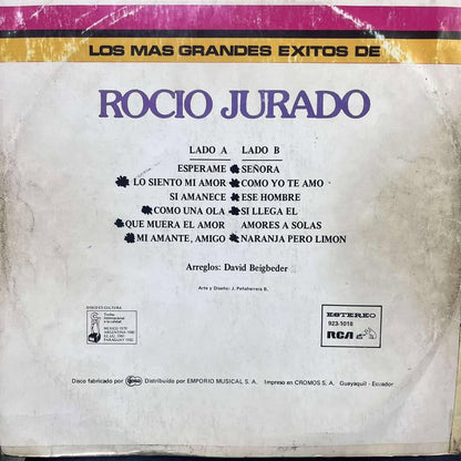 ROCIO DURCAL - LOS MAS GRANDES EXITOS LP ( DE EPOCA)