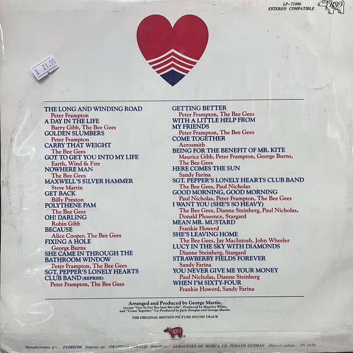 PETER FRAMPTON THE BEE GEES - SGT PEPPERS  2 LPS