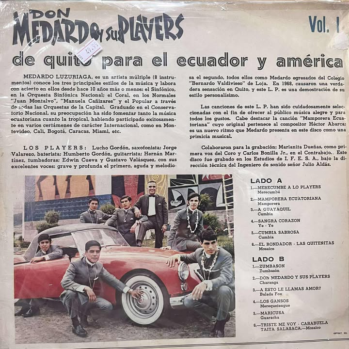 DON MEDARDO Y SUS PLAYERS - DE QUITO PARA EL ECUADOR Y AMÉRICA LP (DE EPÓCA)
