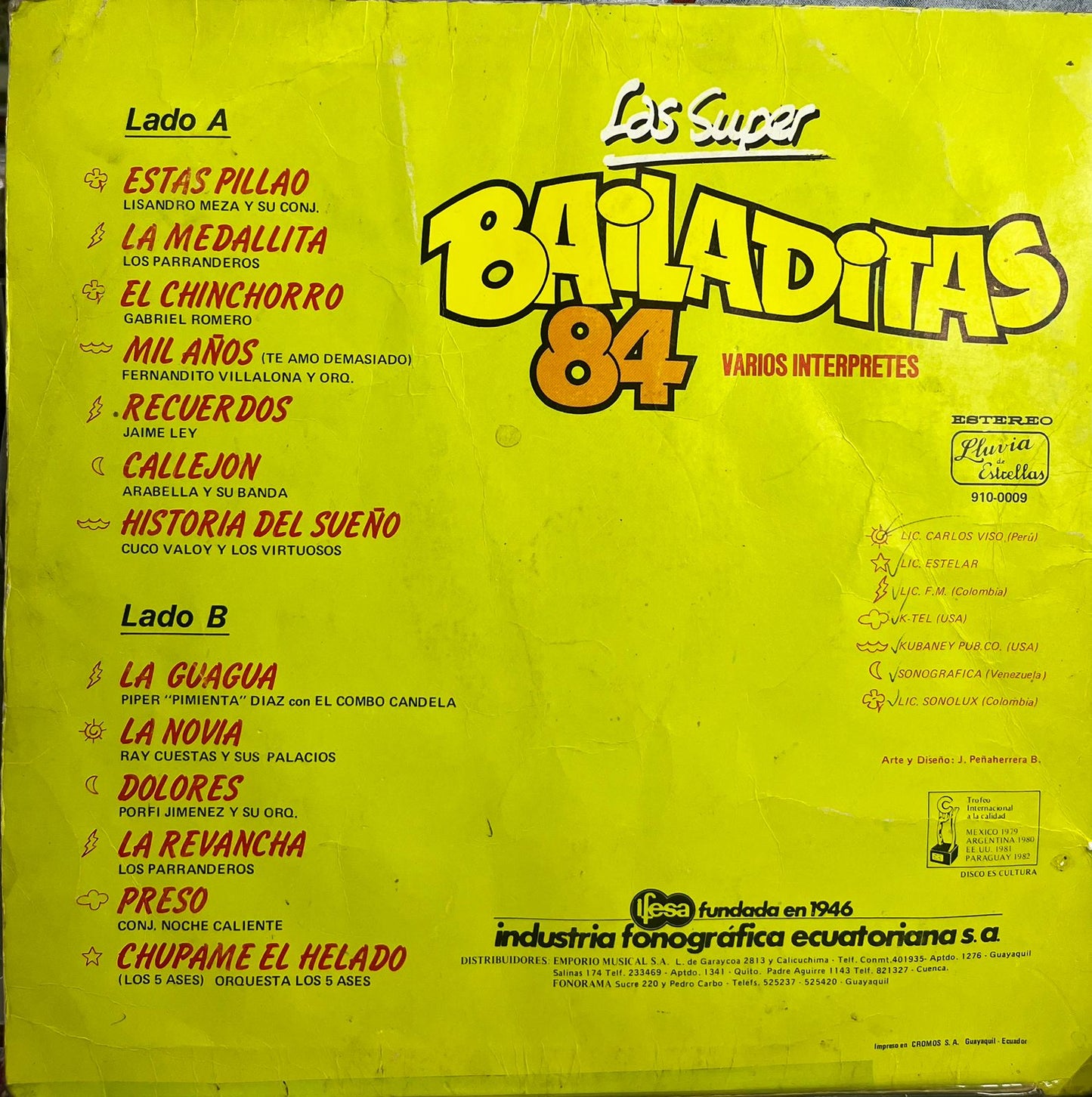 LOS SUPER BAILADITAS 84 - VARIOS INTERPRETES LP