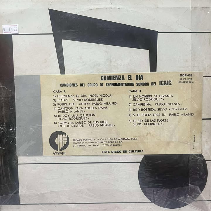 SONORA DEL ICAIC - COMIENZA EL DÍA LP (DE EPOCA)