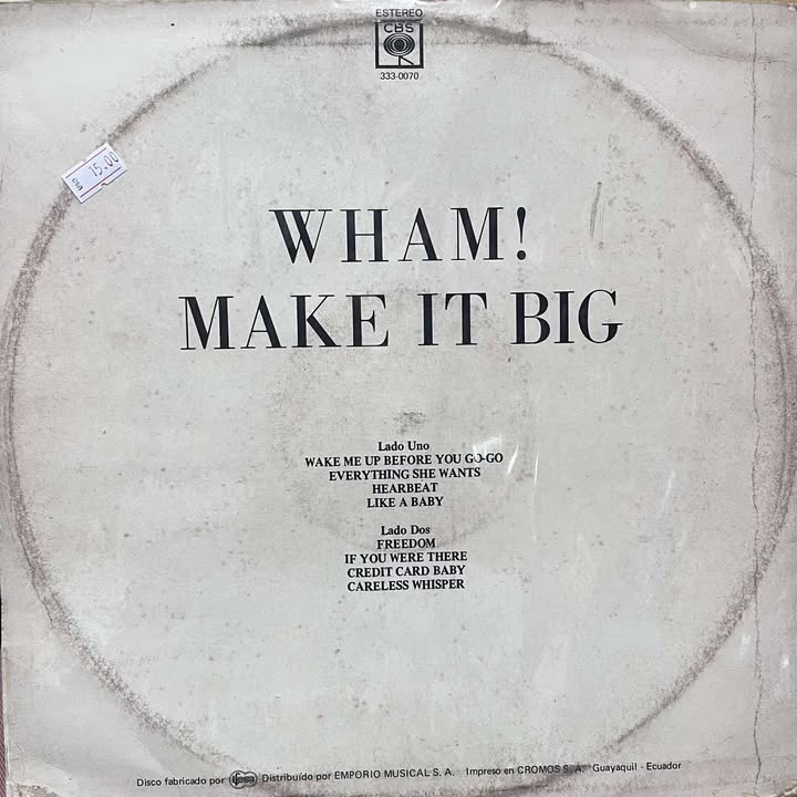 WHAM - MAKE IT BIG LP ( DE EPOCA)