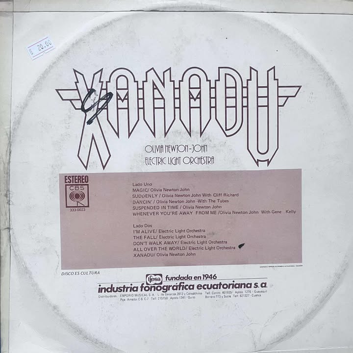 XANADU - FEATURING OLIVIA NEWTON Y ELECTRIC LIGHT ORCHESTRA LP (DE EPOCA)