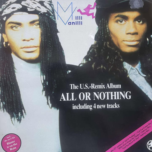 MILLI VANILLI - ALL OR NOTHING THE US REMIX ALBUM LP (DE EPOCA)