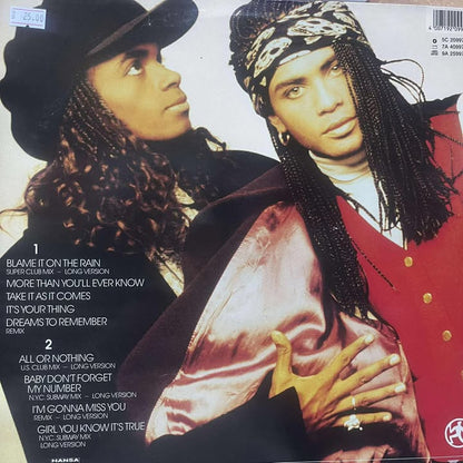 MILLI VANILLI - ALL OR NOTHING THE US REMIX ALBUM LP (DE EPOCA)