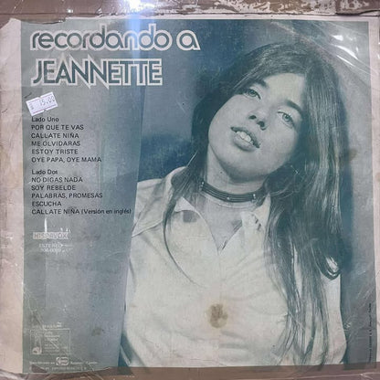 JEANETTE - RECORDANDO A JEANNETTE  LP (DE EPOCA)