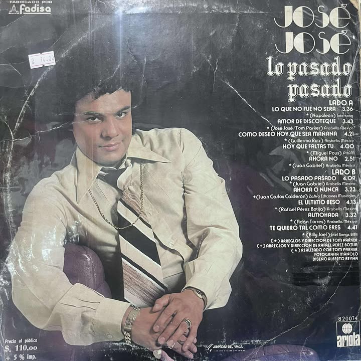 JOSE JOSE - LO PASADO PASADO  LP (DE EPOCA)