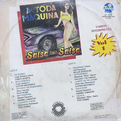 SALSA SOLO SALSA - A TODA MAQUINA LP (DE EPOCA)