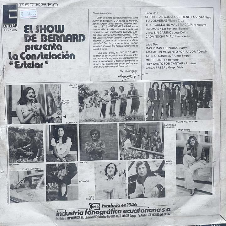 EL SHOW DE BERNARD - PRESENTA LA CONSTELACION ESTELAR LP (DE EPOCA)